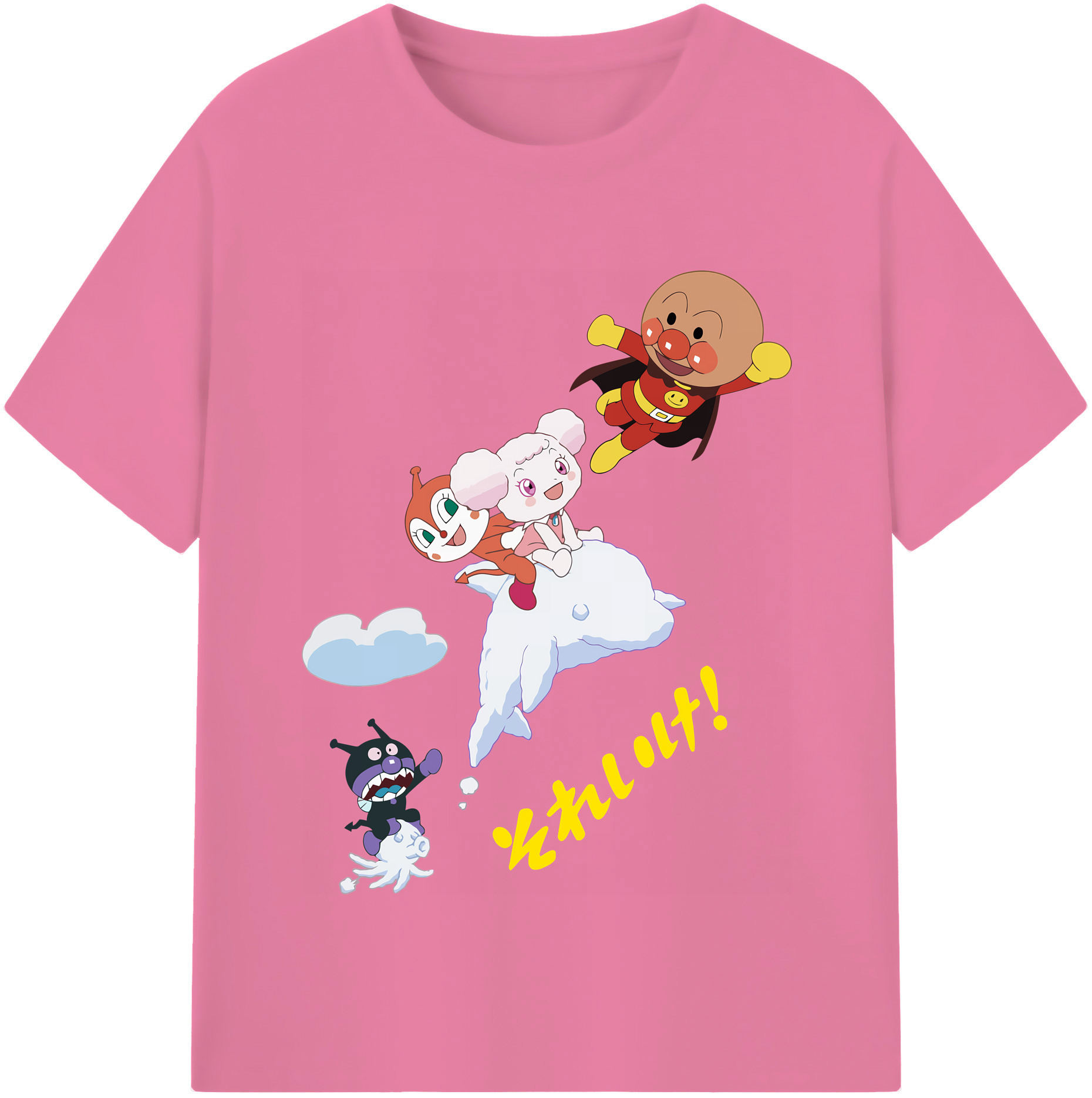 （画像用） アンパンマン Anpanman 綿100％半袖Tシャツ（フロントプリント）